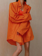 Loose Right-Angle Shoulder Stitching Long Sleeve Shirt